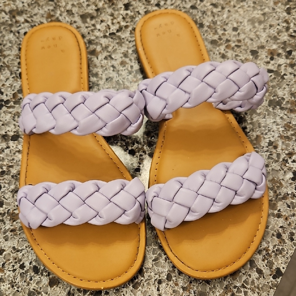 a new day Lavender Braided Sandals